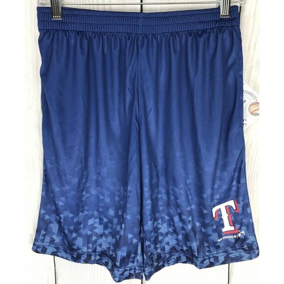 NWT Boys MLB TEXAS RANGERS Blue Athletic Shorts - Picture 2 of 7